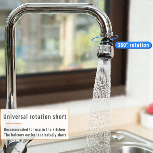 2 Modes 360 Rotatable Bubbler High Pressure Faucet Extender