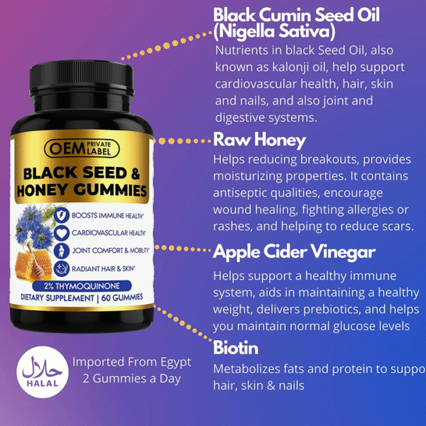 Vegan Blueberry Honey Gummies Halal